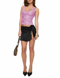SAUNGKUAI Women's Sexy V Neck Sleeveless Lace Floral Top Bluenova Size M by Deal US