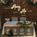 Dadarolly Marry Me Neon Sign Warm White LED Lights 11.3x15.7 & 10x9.2 inches by Deal US