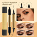 YIWANLLE 2in1 Magic Eyebrow Pencil 3D Microblading Fork Tip Light Brown 1 Count by Deal US