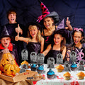 LeeSky 32Pcs Halloween Gravestone Cupcake Toppers Orange Black Purple Paper by Deal US