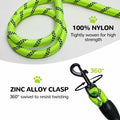 YALAVA Dog Leash 4FT Heavy Duty Reflective Nylon Rope Blue Padded Handle by Deal US