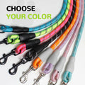 YALAVA Dog Leash 4FT Heavy Duty Reflective Nylon Rope Blue Padded Handle by Deal US