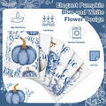 Kinlop 6 Pcs Fall Thanksgiving Blue White Pumpkin Kitchen Towels 16x26 Inch by Deal US