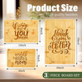 Didaey Bamboo Wood Cutting Board Gift Set for Mom Grandma 3 Pieces by Deal US