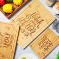 Didaey Bamboo Wood Cutting Board Gift Set for Mom Grandma 3 Pieces by Deal US