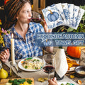 Kinlop 6 Pcs Fall Thanksgiving Blue White Pumpkin Kitchen Towels 16x26 Inch by Deal US