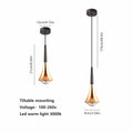 Hinio Modern Adjustable Pendant Lights Kitchen Island Gold Black 2-Pack by Deal US