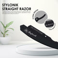 Stylonik Barber Razor Straight Edge 10 Stainless Steel Blades Silver Matt by Deal US