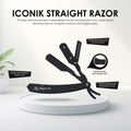 Stylonik Barber Razor Straight Edge 10 Stainless Steel Blades Silver Matt by Deal US