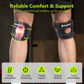 SOLOEVER Patella Knee Brace Dual Support Strap Gel Pad Adjustable Black by Deal US