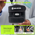 SOLOEVER Patella Knee Brace Dual Support Strap Gel Pad Adjustable Black by Deal US