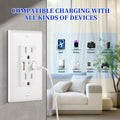 HANIVERSE Wall Outlet 15A Smart USB A+C Ports Tamper-Resistant White by Deal US