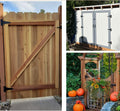 Verypejan 6 Inch T-Strap Heavy Duty Shed Door Hinges 4PCS Black Rustproof by Deal US