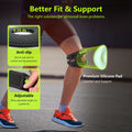 SOLOEVER Patella Knee Brace Dual Support Strap Gel Pad Adjustable Black by Deal US