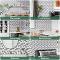 VallisCo 3D Faux Brick Wall Panel 12x12 Black White Marble 20 Pcs PVC by Deal US