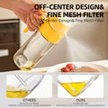 MDZF SWEET HOME Oil Sprayer 18.6oz 2-in-1 Olive Oil Dispenser Bottle Yellow by Deal US