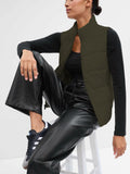 Mlgaril Women Winter Crop Army Green Puffer Vest Lightweight Warm Size S by Deal US