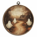 Yorhifa Vintage Ghost Pumpkin Halloween Framed Wall Art Canvas 10x10in by Deal US
