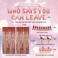 PARLONTY Farewell Party Decorations Balloon Banner Rose Gold Star Rubber by Deal US