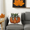 Aitukang Fall Pillow Covers 20x20 Inch Pumpkin Buffalo Plaid Set of 2 by Deal US