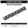 Sioloc Halloween Table Runner Silver Spider Web 13x72 Inch Black Polyester by Deal US