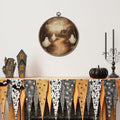 Yorhifa Vintage Ghost Pumpkin Halloween Framed Wall Art Canvas 10x10in by Deal US