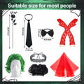 Mepase Halloween Bride Costume Accessories 8 Pcs Red Green Black One Size by Deal US