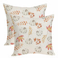 OFIRD Fall Decor Pillow Covers 20x20 White Pumpkin Maple Leaves Pack of 2 by Deal US