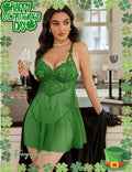 Avidlove Women's Lace Mesh Babydoll Chemise Lingerie Green Size S by Deal US
