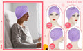 Fxhixiy Turban Hat Women Beaded Pre Tied Knot Chemo Headwrap Navy by Deal US