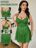 Avidlove Women's Lace Mesh Babydoll Chemise Lingerie Green Size S by Deal US