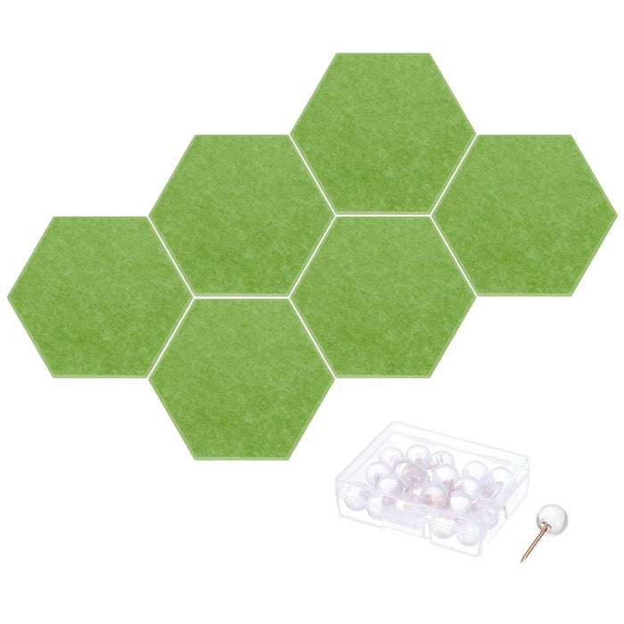 PATIKIL Felt Bulletin Board 12x10in 6 Pack Hexagon Tiles Light Camel by Deal US