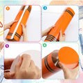 WinnerWhy Jumbo 17in Neon Cardboard Crayons 6 Pcs Rainbow Colors by Deal US