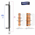 NOKESS 30 Pack 7.9" Matte Black Cabinet Pulls 5" Hole Center Kitchen by Deal US