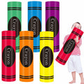 WinnerWhy Jumbo 17in Neon Cardboard Crayons 6 Pcs Rainbow Colors by Deal US