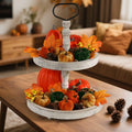 Artmag 25 PCS Fabric Pumpkins Set Fall Decor Maple Leaves Acorns Style 5 by Deal US