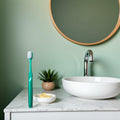 Calsgkspray Green Wide Head Fine Bristle Portable Manual Toothbrush by Deal US