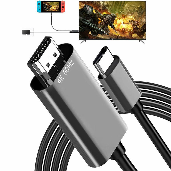 C.CURTING Switch Dock for N/S OLED 4K HDMI USB 3.0 Type C PD Charge Gray 2M by Deal US