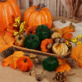Artmag 25 PCS Fabric Pumpkins Set Fall Decor Maple Leaves Acorns Style 5 by Deal US