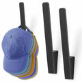 PEDORUBY Wall Mount Hat Rack Hooks for Baseball Caps 3 Pack Black by Deal US