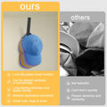 PEDORUBY Wall Mount Hat Rack Hooks for Baseball Caps 3 Pack Black by Deal US