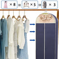 DYYHSDPU Garment Bags 3 Pack Suit Storage Hanging Clothes Black 50x24 Inch by Deal US