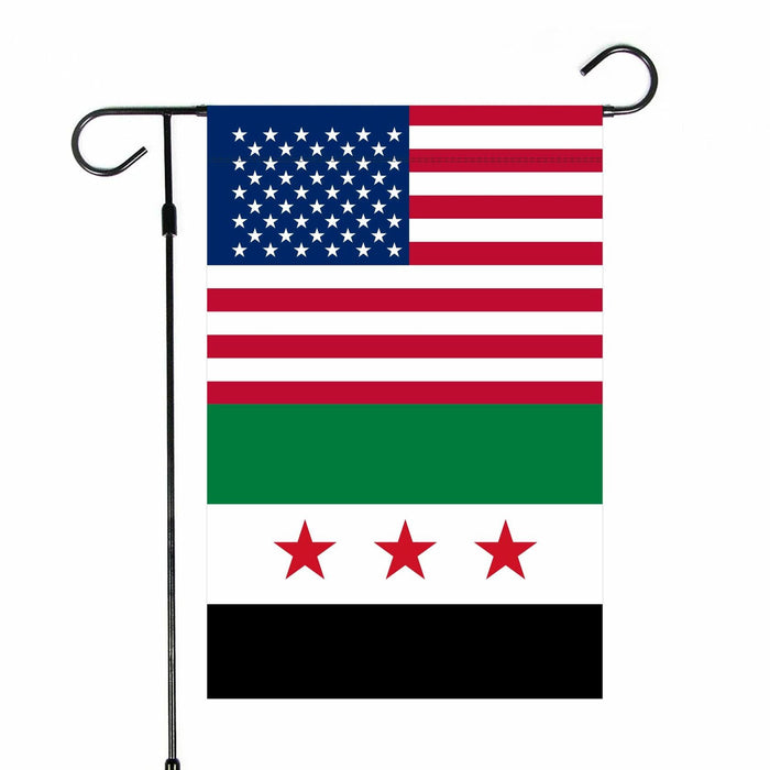 KIIPOAPAU Syrian Garden Flag 12x18in Double Sided Polyester Yard Banner by Deal US