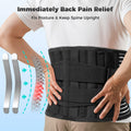 Ebullient Assimilate Adjustable Lumbar Back Brace Black/Silver Size S by Deal US