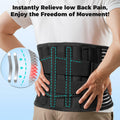 Ebullient Assimilate Adjustable Lumbar Back Brace Black/Silver Size S by Deal US