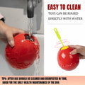 Jestrem Dog Ball Stuffable Chew Toy Treat Dispensing 4.49" Medium Large by Deal US