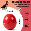 Jestrem Dog Ball Stuffable Chew Toy Treat Dispensing 4.49" Medium Large by Deal US