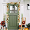 DEPMEM 9Ft Fall Garland White Pumpkins Maple Leaves Thanksgiving Decor 1Pack by Deal US