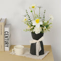 OOSTONEE Black Ceramic Flower Vase 7.6 Inch Nordic Boho Gothic Style by Deal US