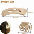 Uausyaly 8 Pcs Non-slip Matte French Hair Claw Clips for Women Black Grey by Deal US